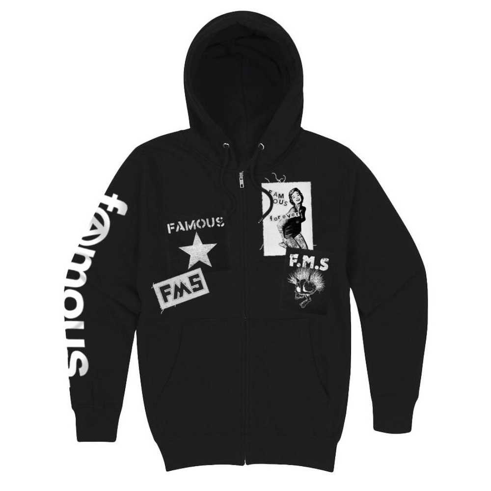 ISO Famous Stars and Straps Patched Up Zip Hood
